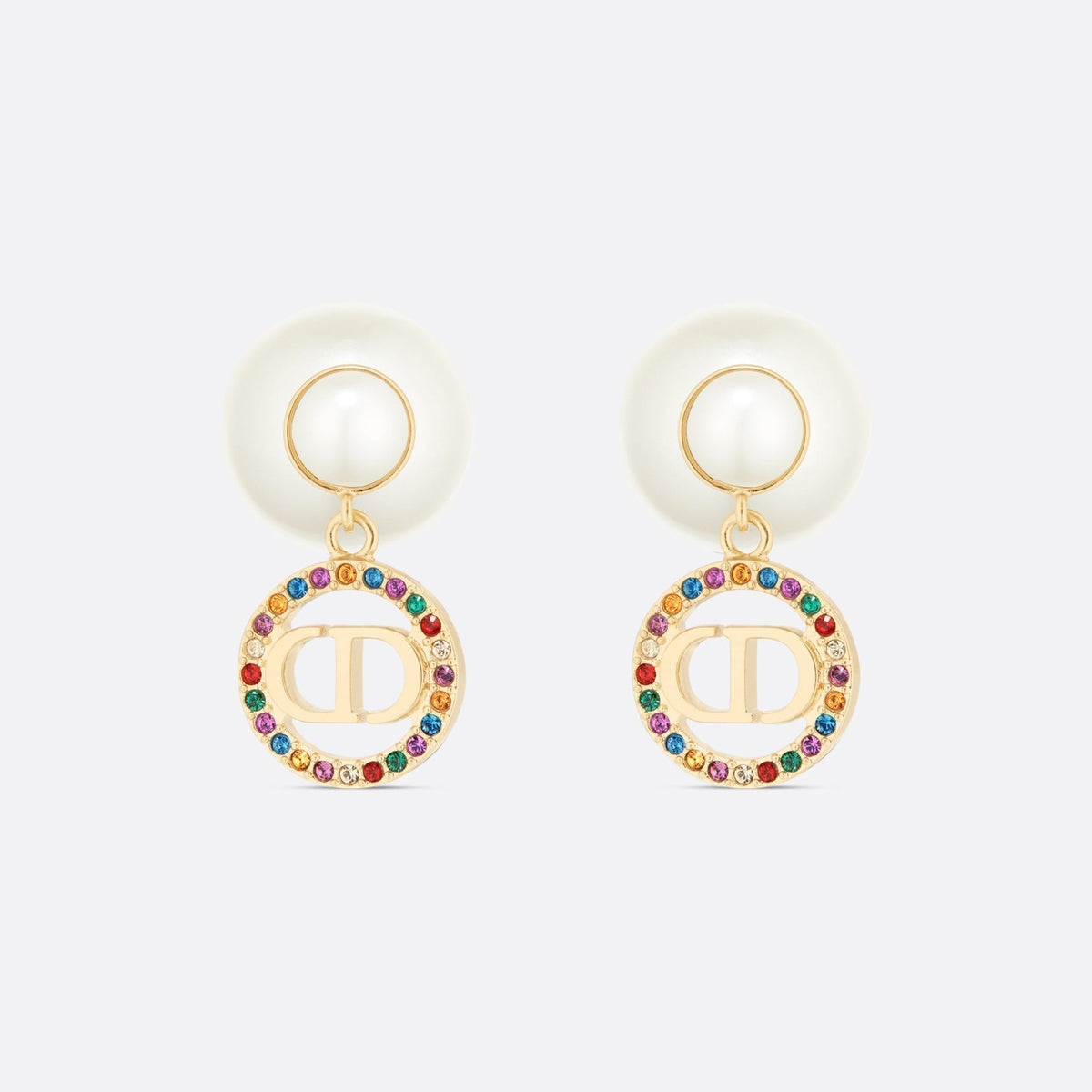 18K Dior Tribales Multicolor Crystals Earrings