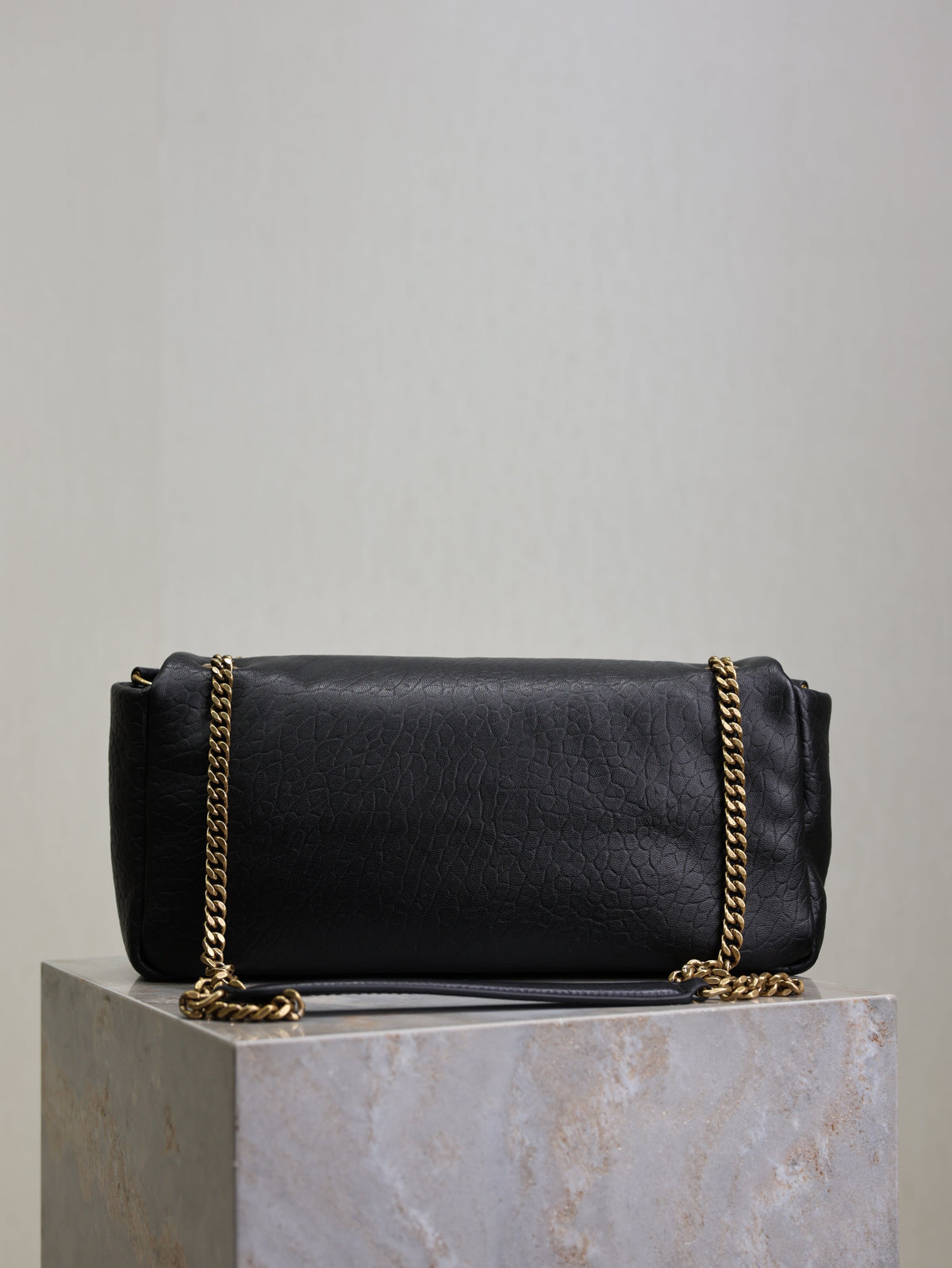 YSL 25S CALYPSO 30 IN BLACK GRAINED CALFSKIN GOLD HARDWRE
